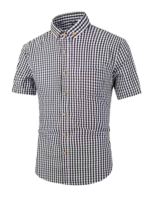 Camisa Gingham Negra