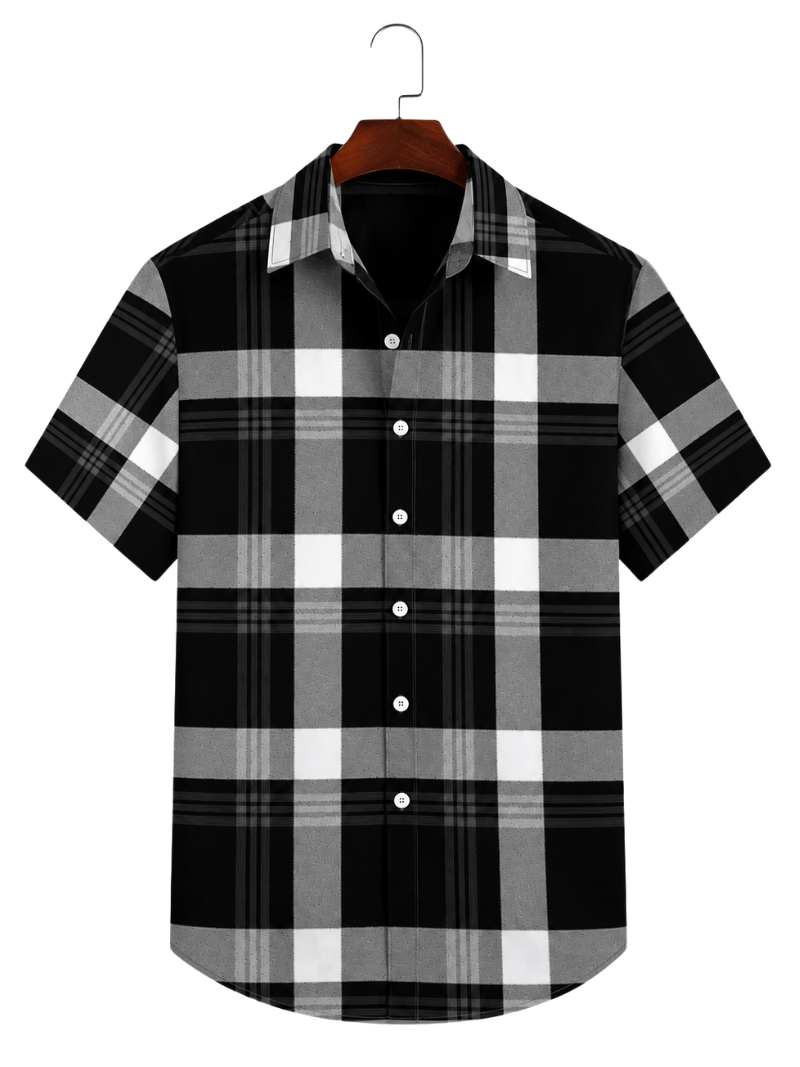 Camisa Negra Tartan