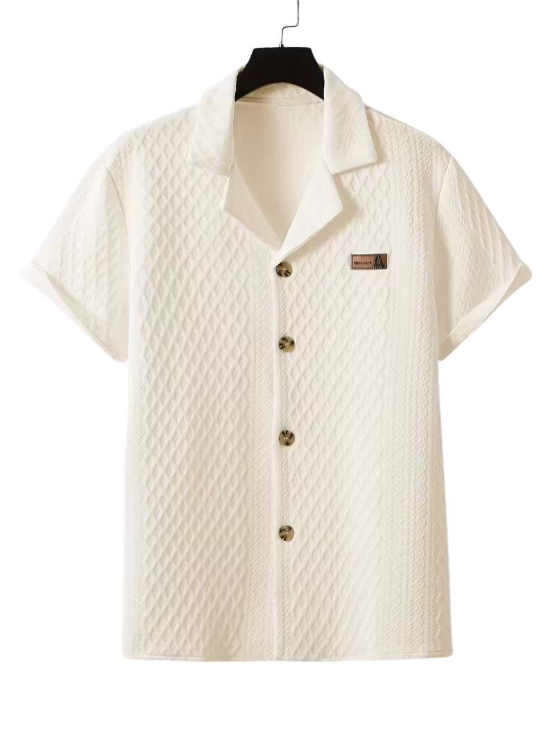 Camisa Jacquard Beige