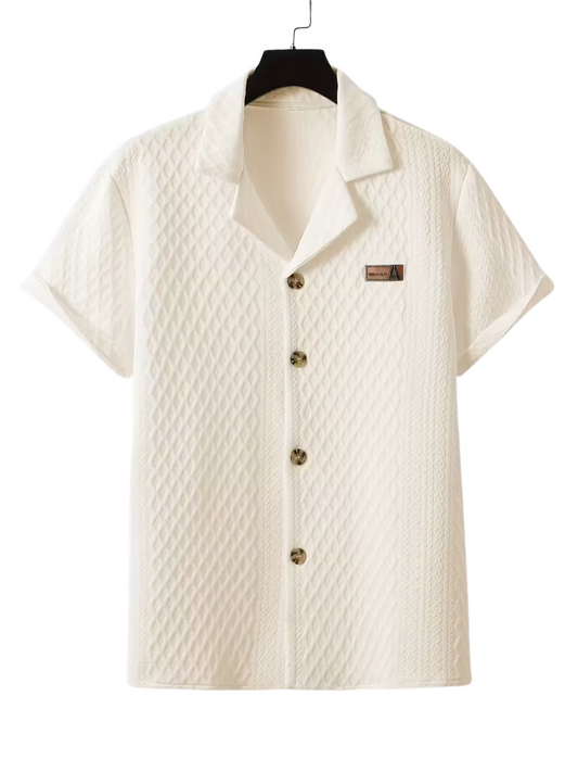Camisa Jacquard Beige