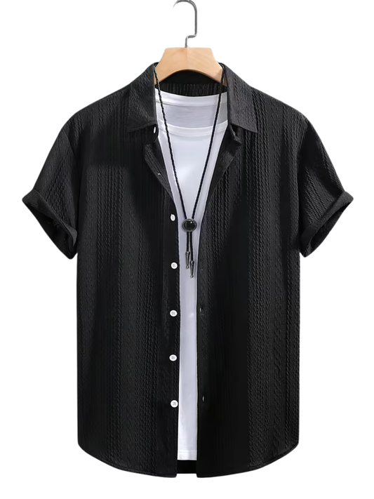 Camisa Trenzada Negra