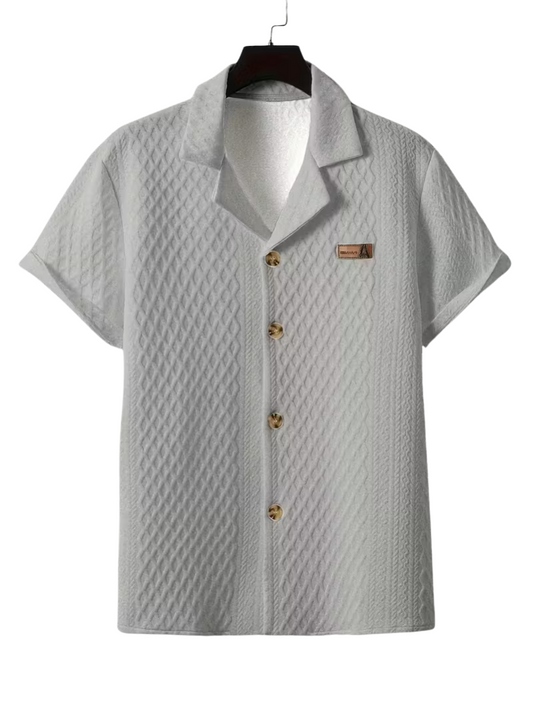Camisa Jacquard Gris