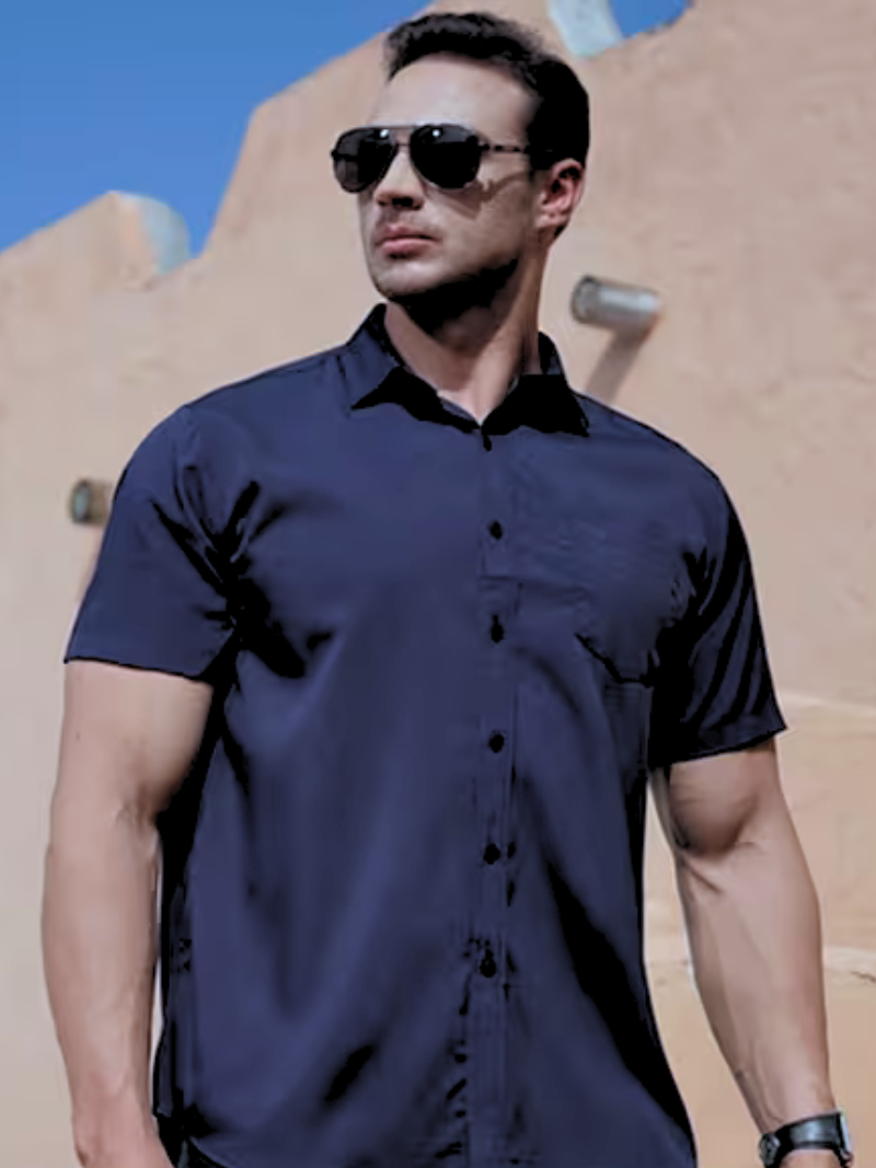 Camisa Lisa Seventy Three Navy