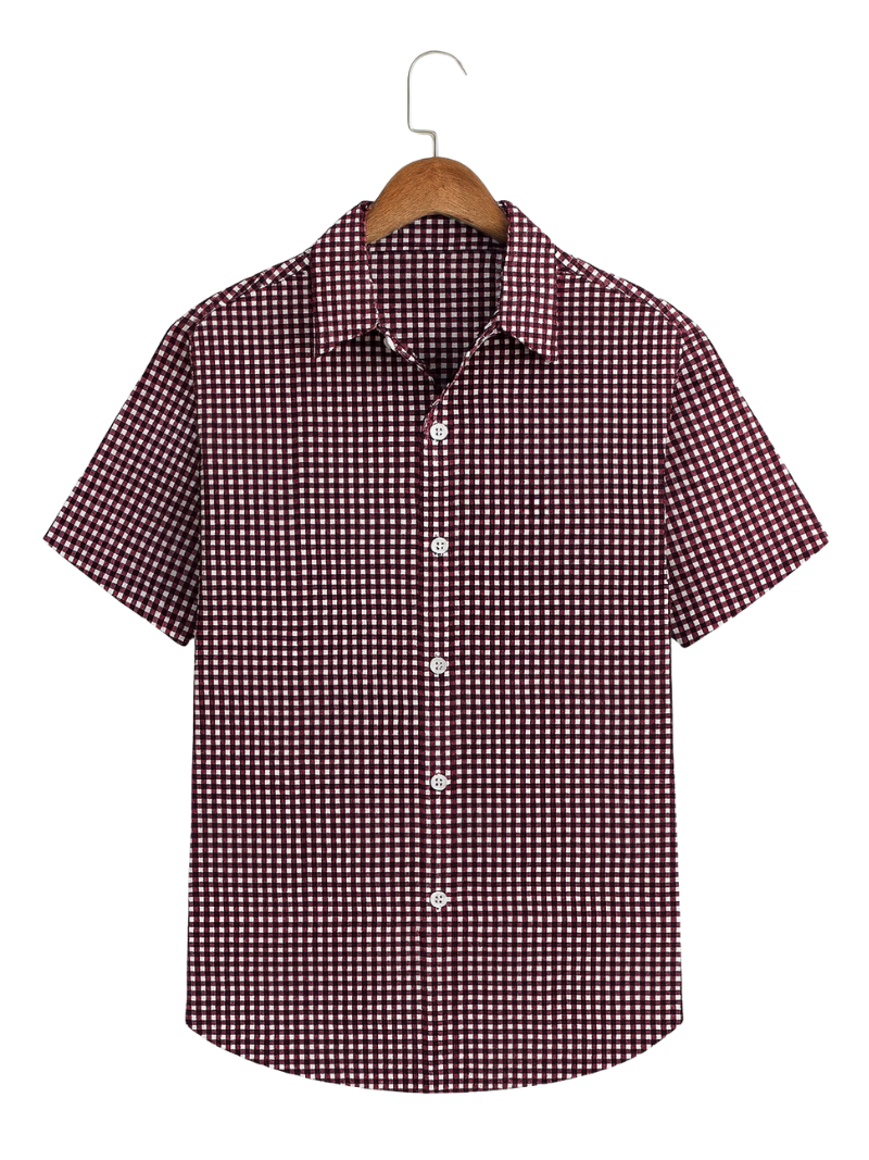 Camisa Purple Grid