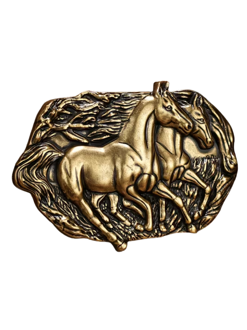 Hebilla Caballos Bronce