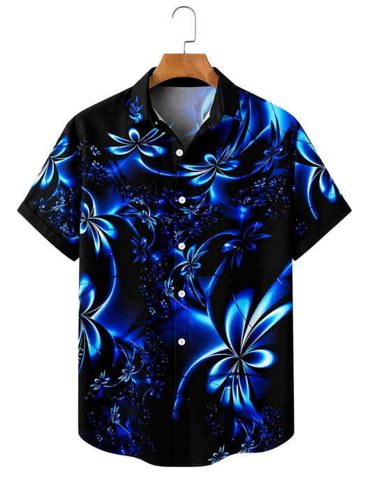 Camisa Light Flower Blue