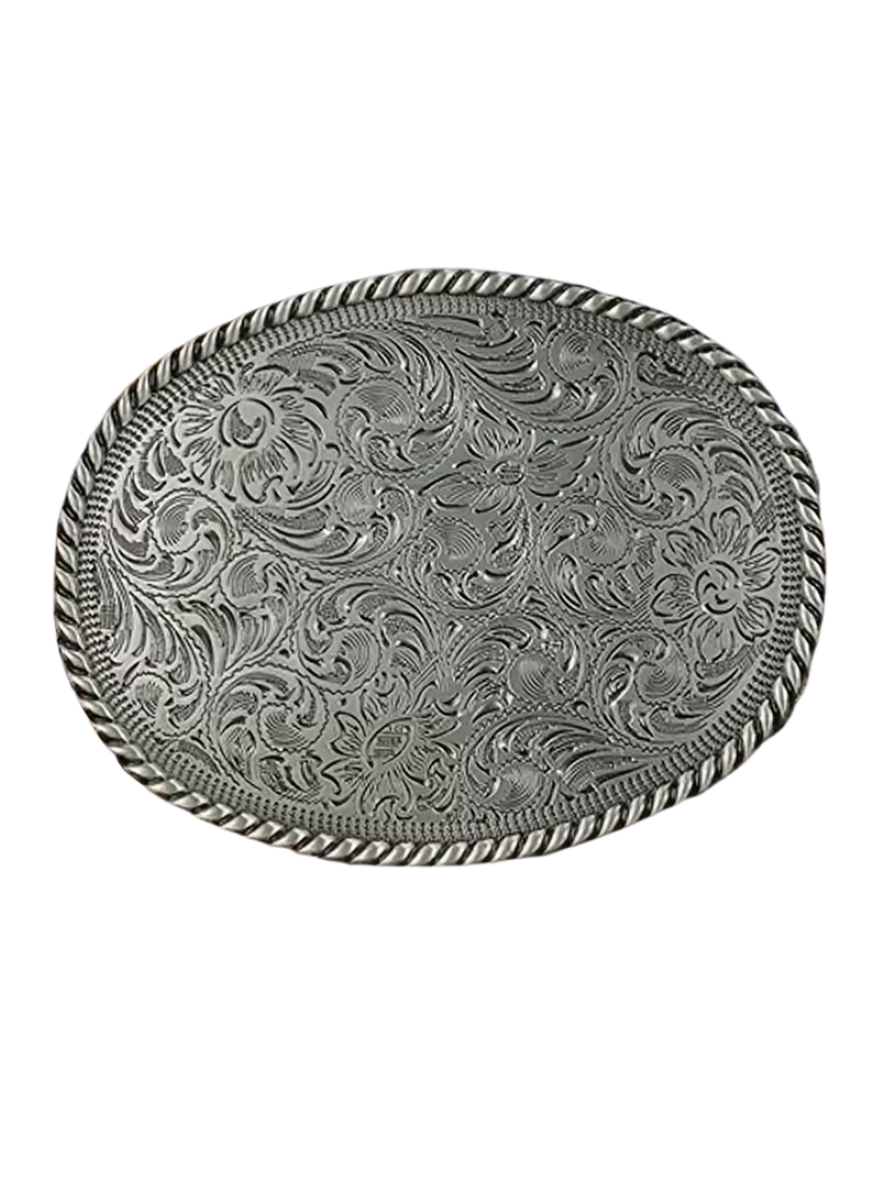 Hebilla Flor Plateada