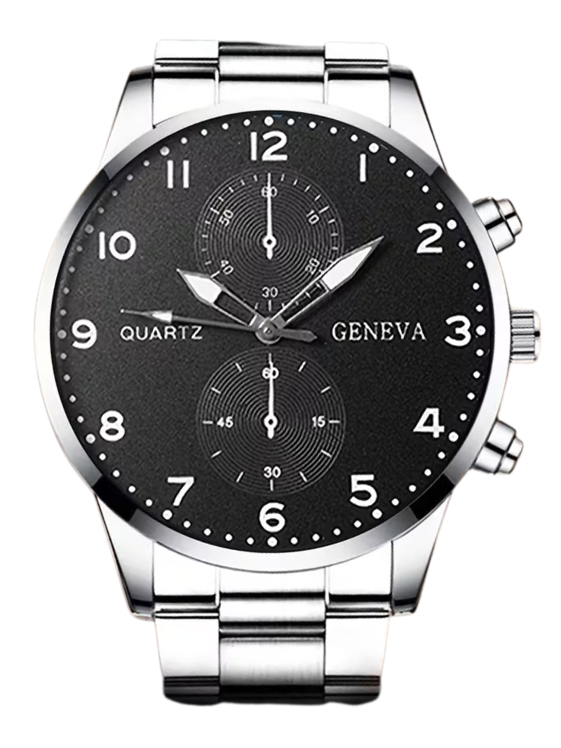 Reloj Quartz Geneva Plateado