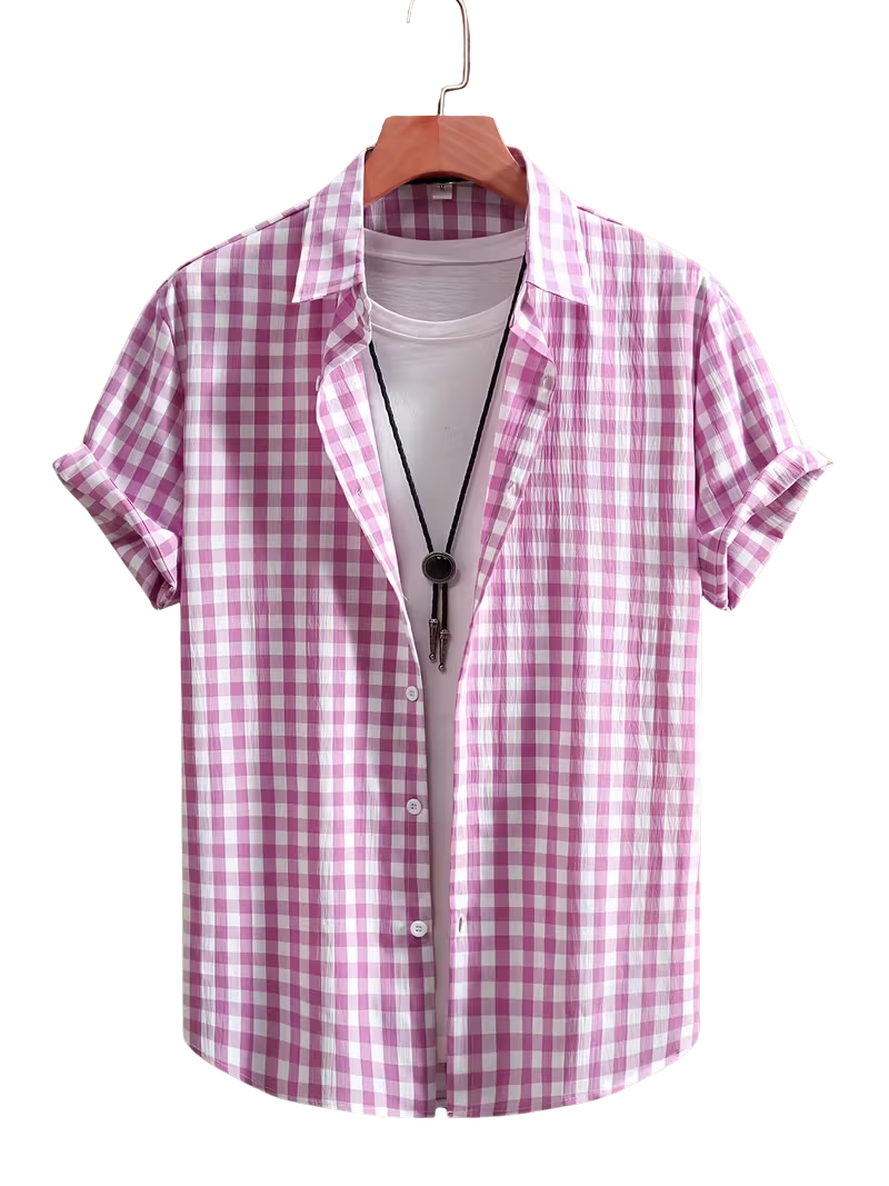 Camisa Cuadrille Rosa