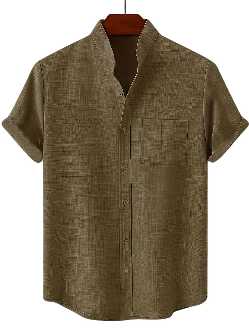 Camisa Camello Cuello Alto