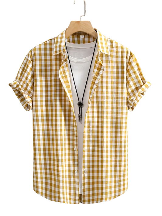 Camisa Cuadrille Ocre