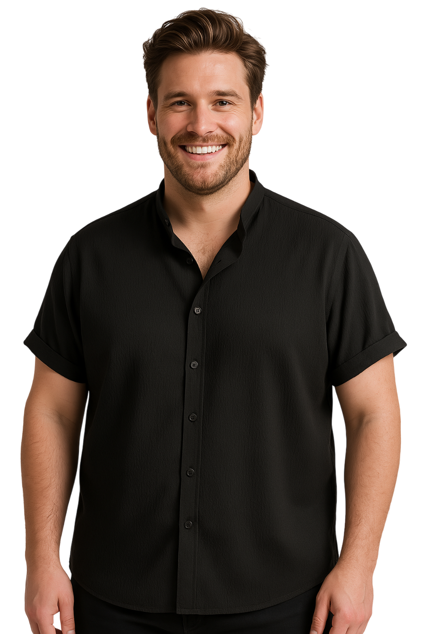 Camisa Crepé Negra