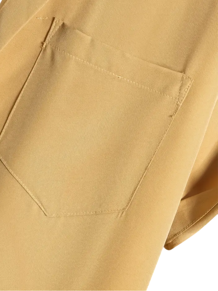 Camisa caqui con bolsillo