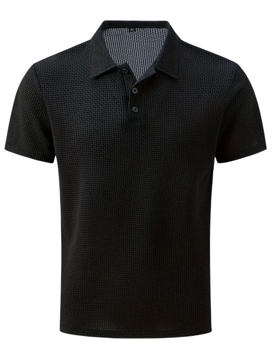 Polo negra con textura