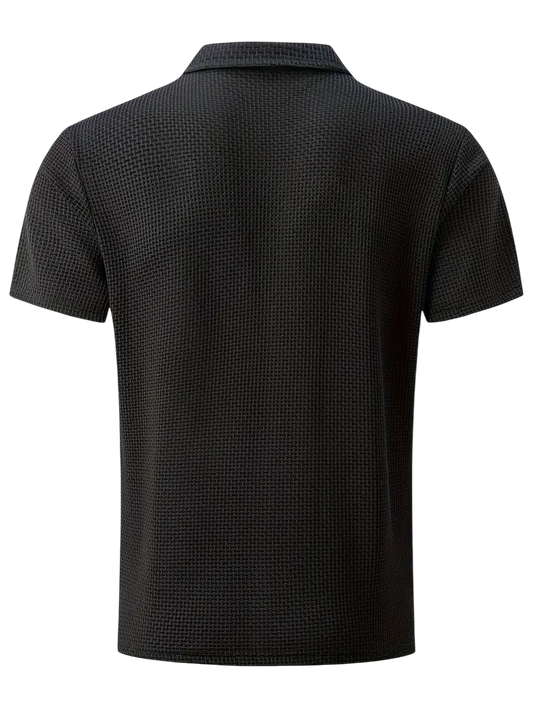 Polo Negra con Textura