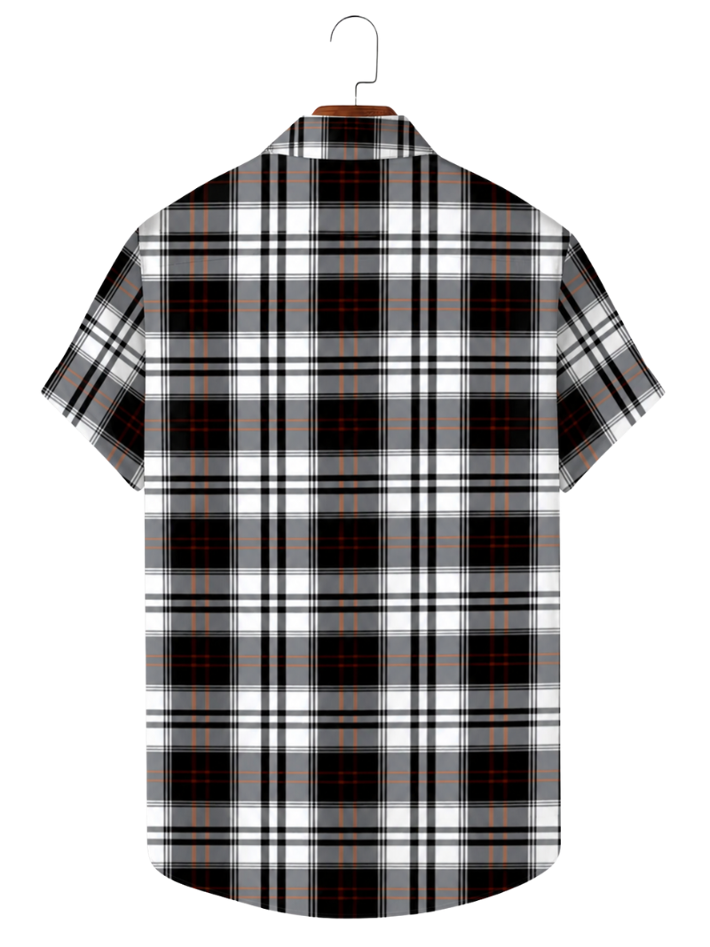Camisa Tartan Blanco y Negro