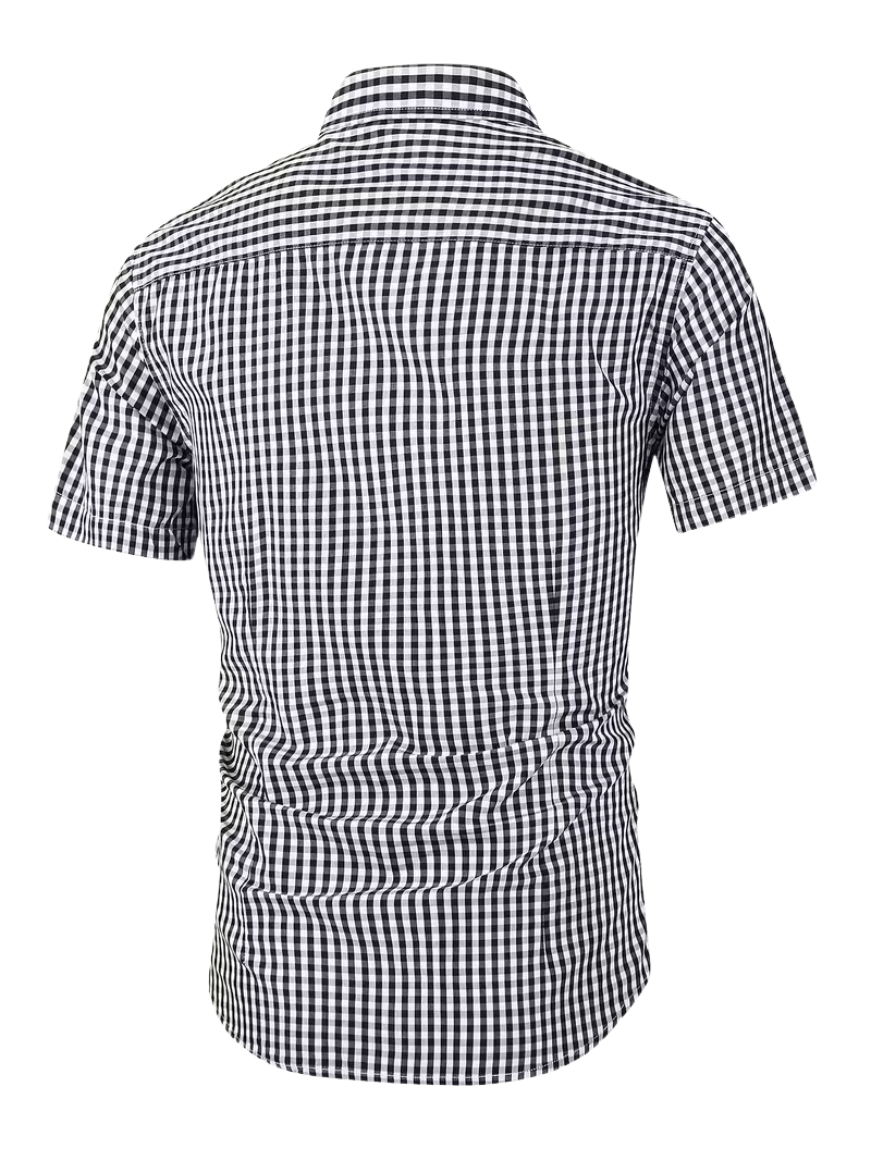 Camisa Gingham Negra