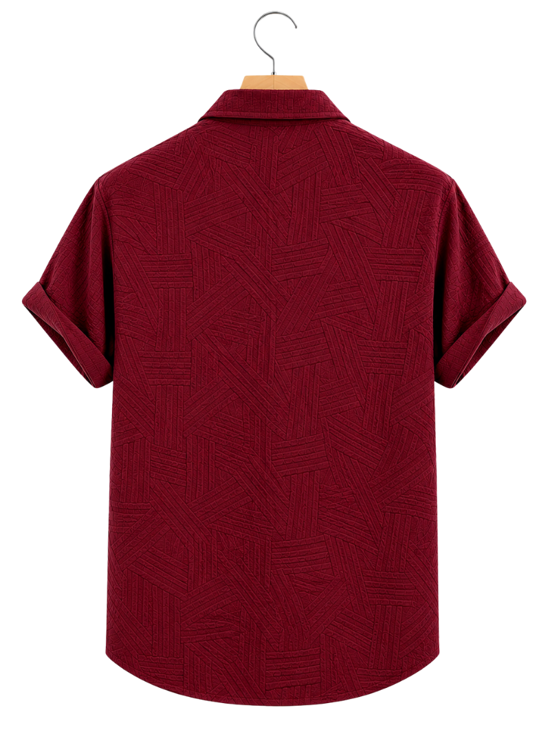 Camisa Crossed Borgoña
