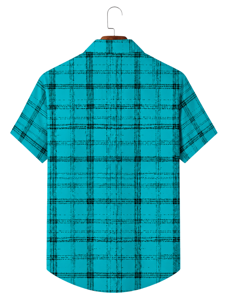 Camisa Aqua Tartan