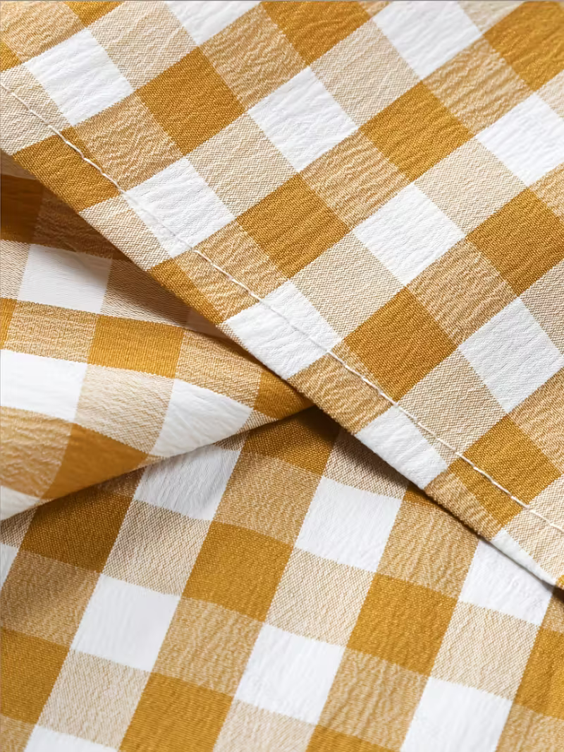 Camisa Cuadrille Ocre
