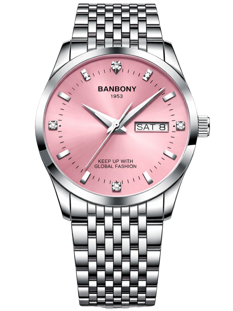Reloj Banbony Rosa Plateado
