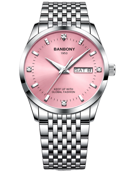 Reloj Banbony Rosa Plateado