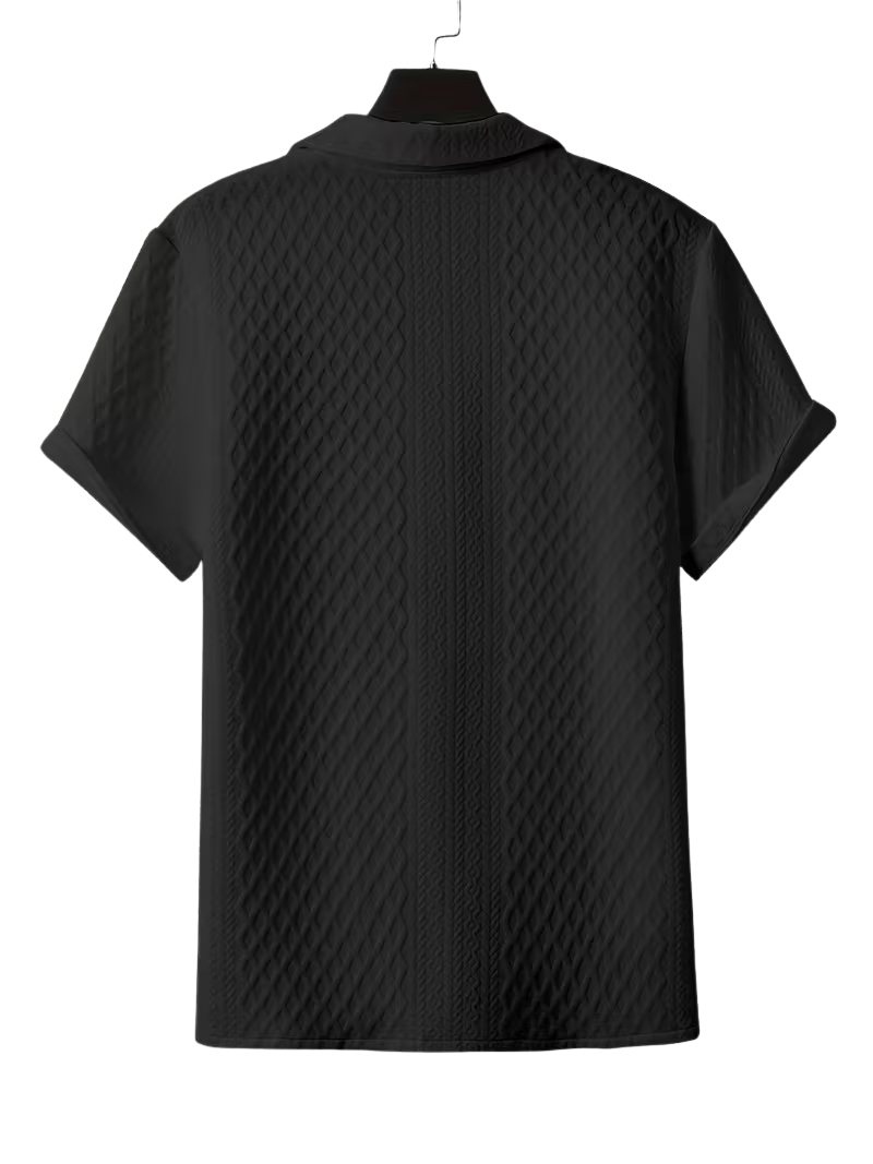 Camisa Jacquard Negra