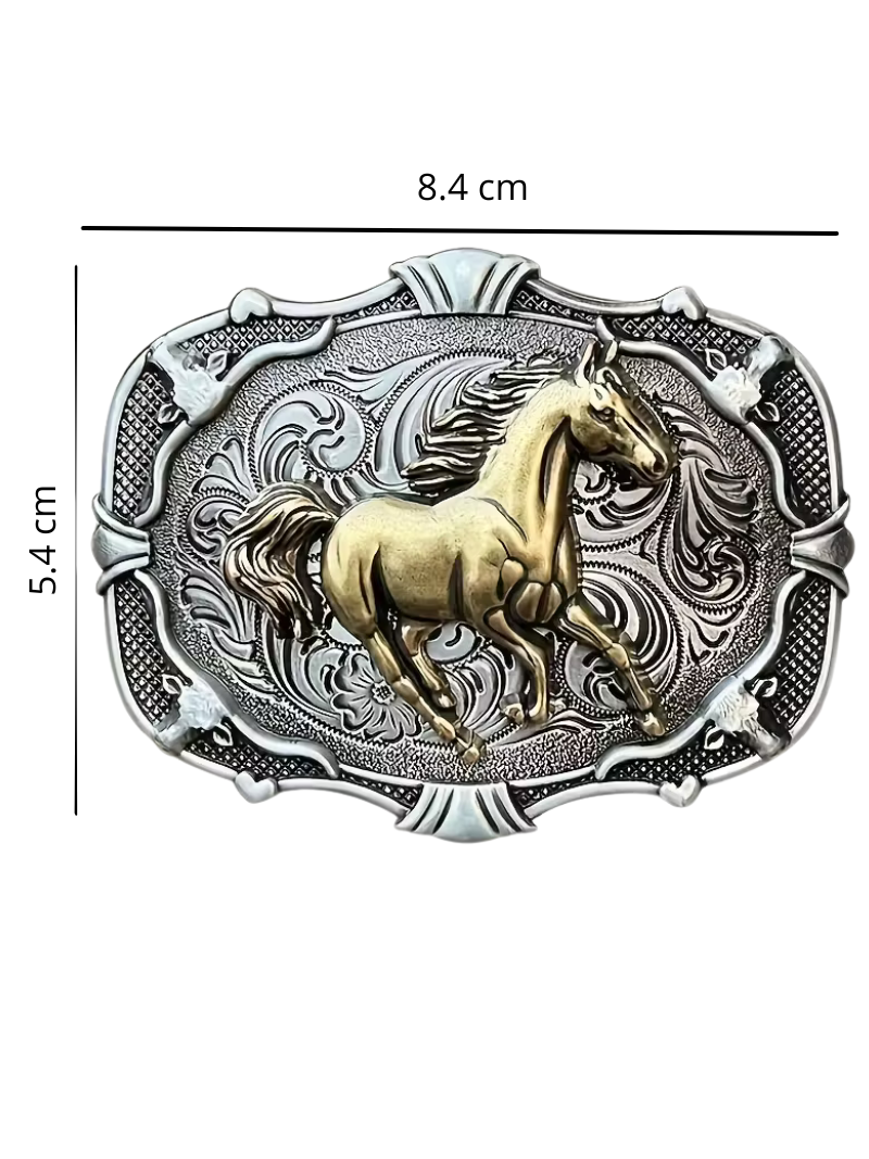 Hebilla Gold Horse Silver
