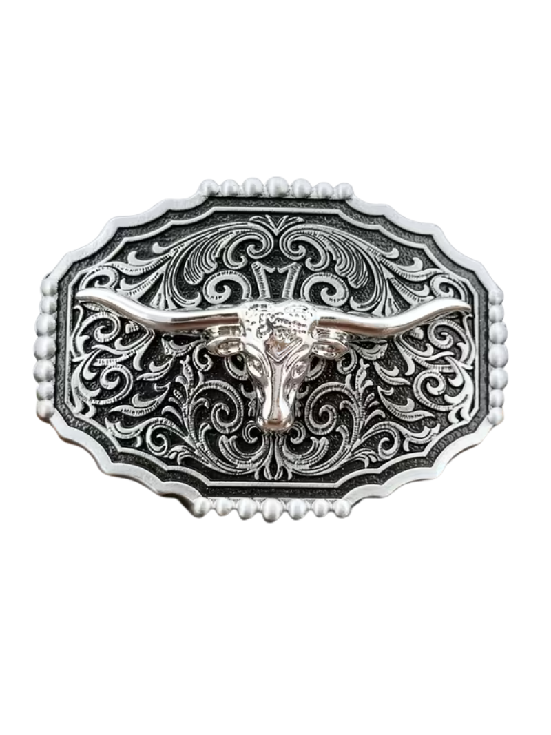 Hebilla Long Horn Silver