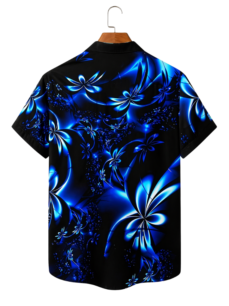 Camisa Light Flower Blue