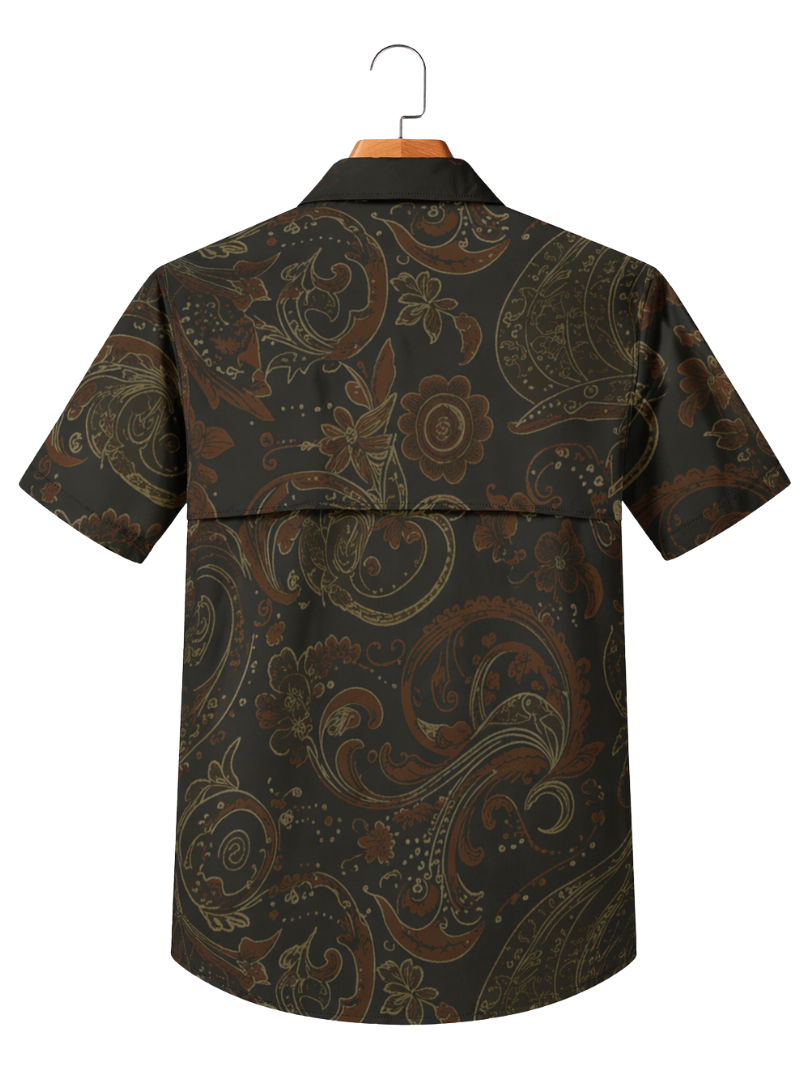 Camisa Outdoor Paisley Marron
