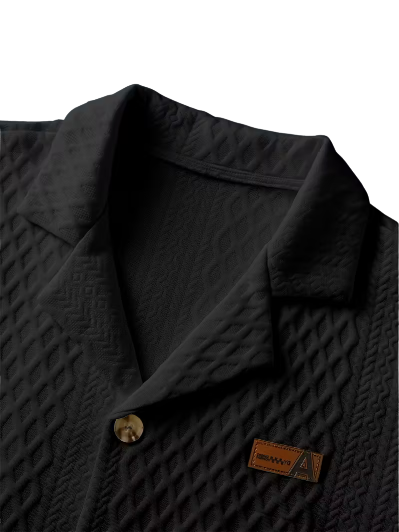 Camisa Jacquard Negra