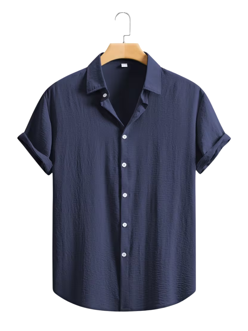 Camisa White Botton Navy