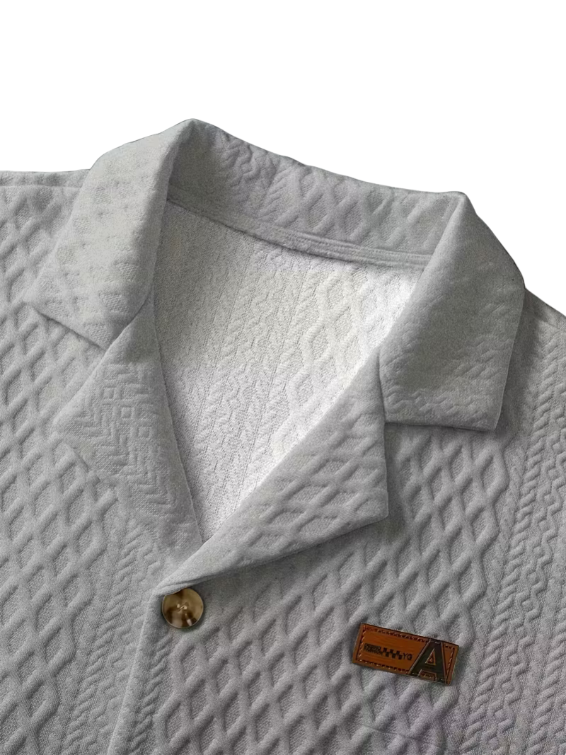 Camisa Jacquard Gris