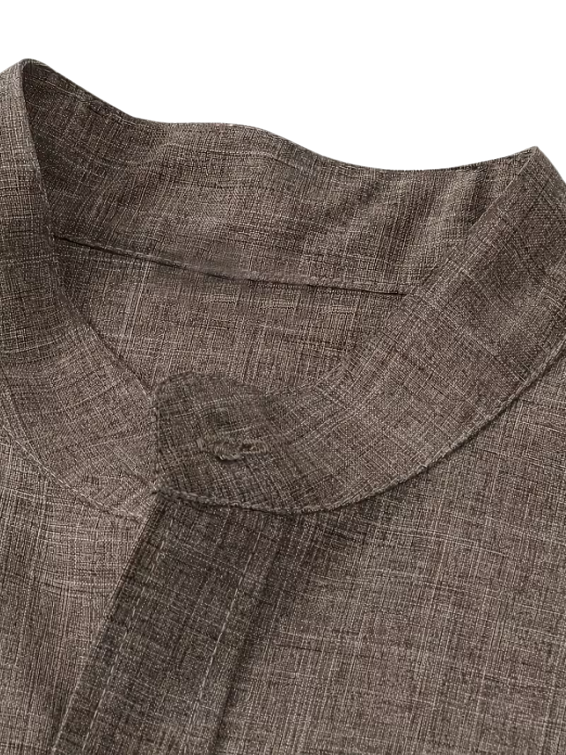 Camisa Gris Cuello Alto