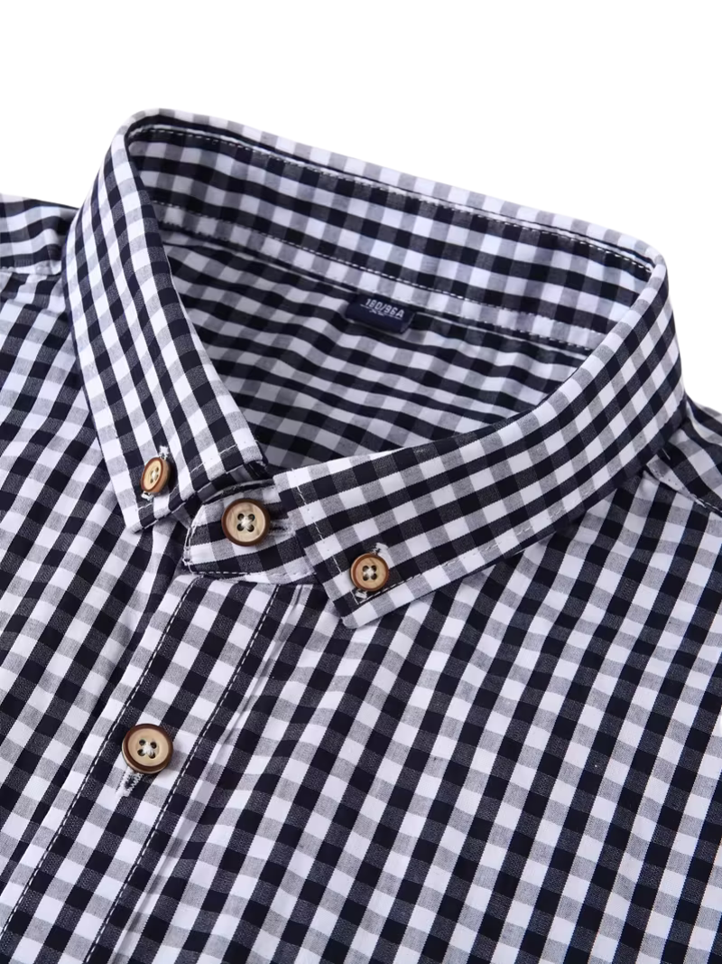 Camisa Gingham Negra