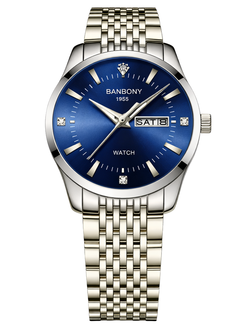 Reloj Banbony Azul Plateado