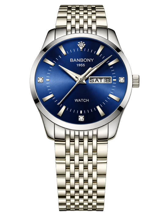 Reloj Banbony Azul Plateado