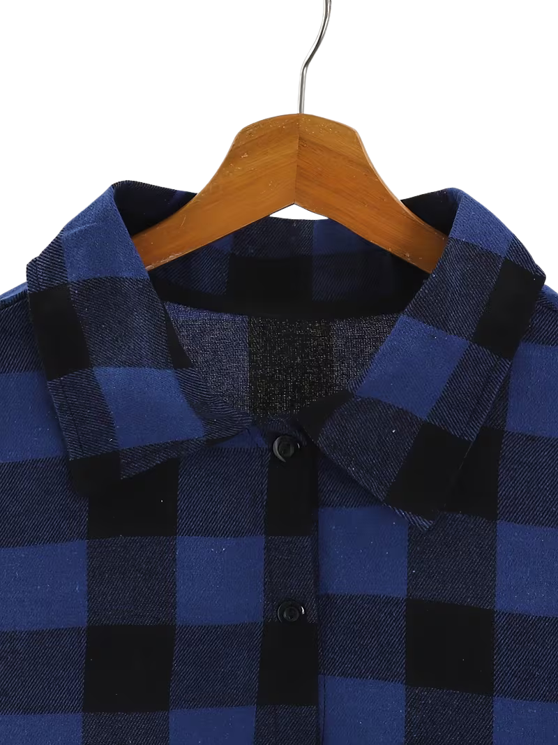 Camisola Cuadros Azul Negro