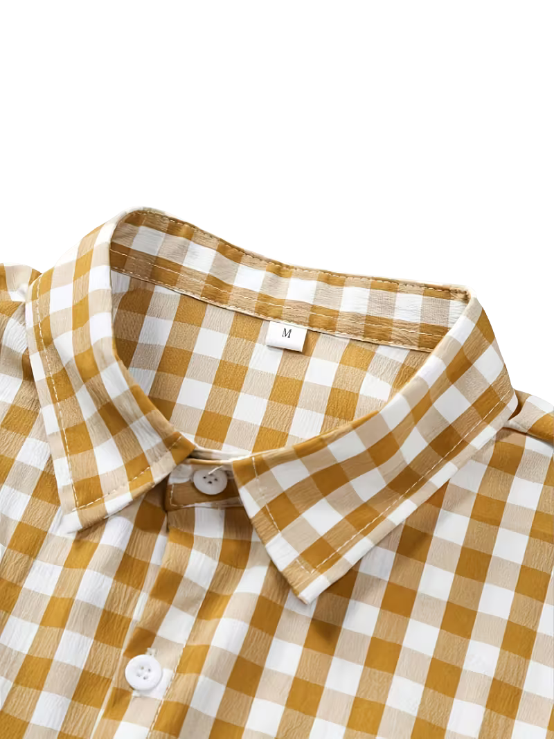 Camisa Cuadrille Ocre