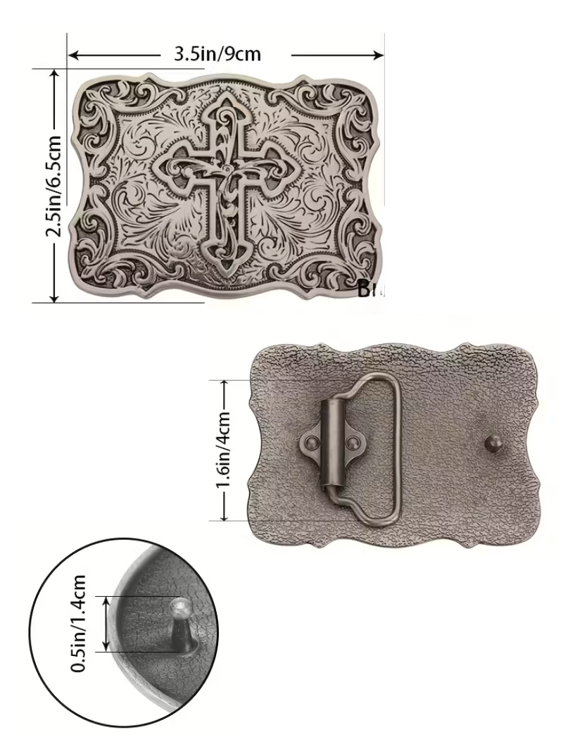 Hebilla Silver Cruz