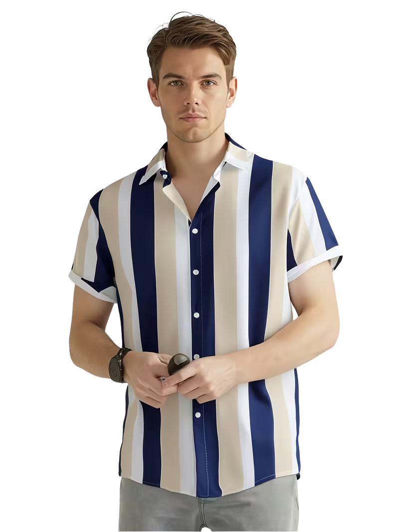 Camisa Riviera Azul Beige