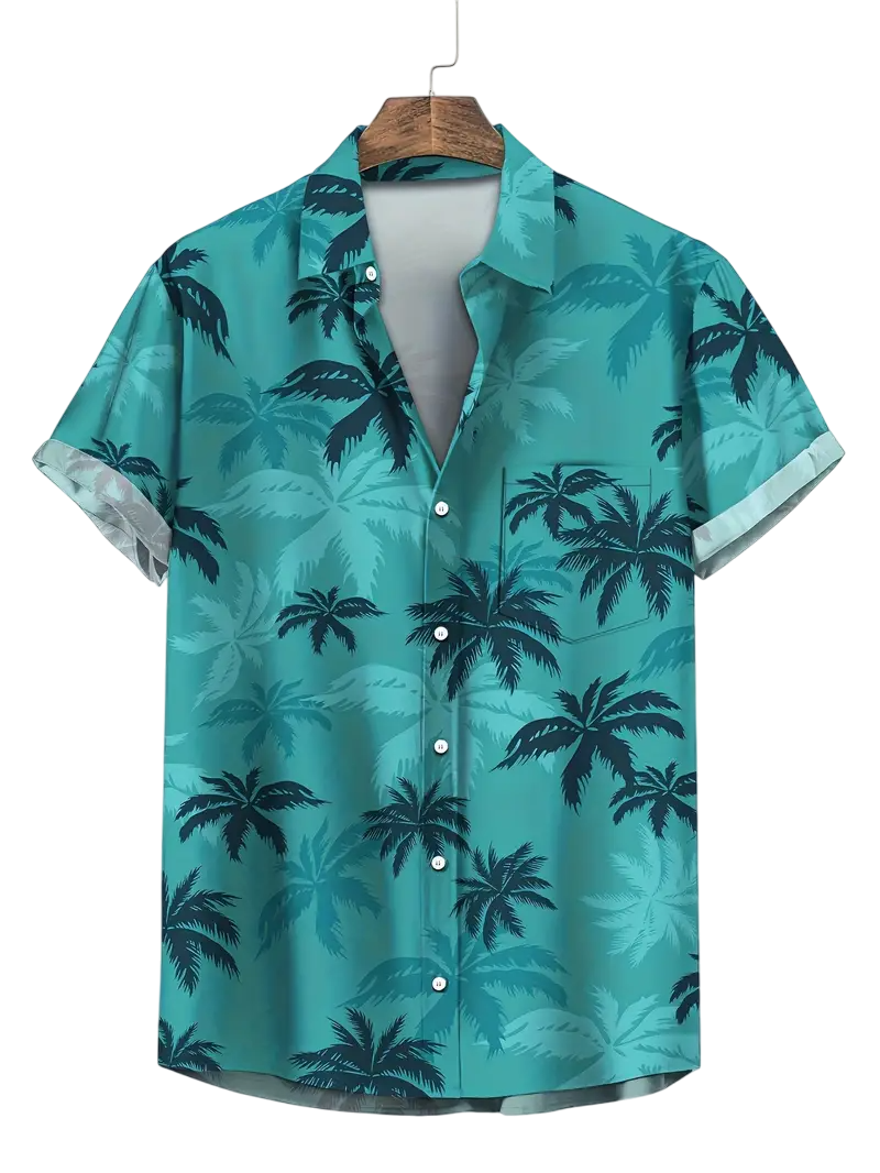 Camisa Palma Cerúleo