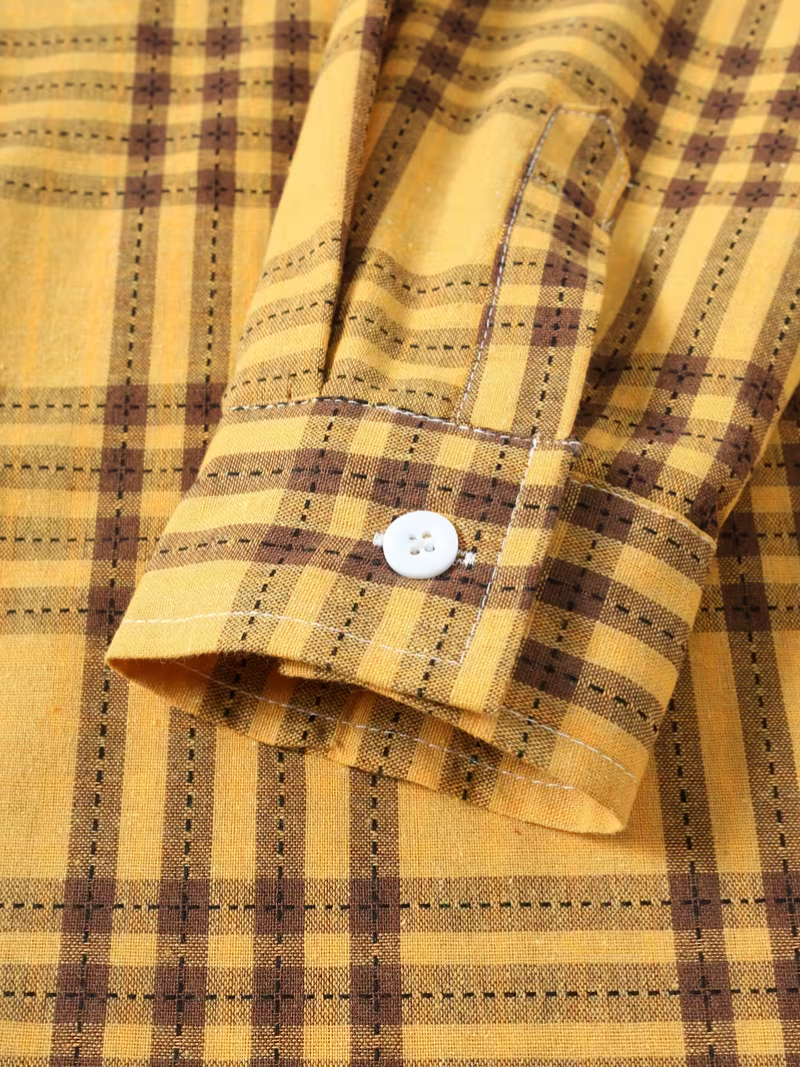 Camisola Cuadros en Bronce