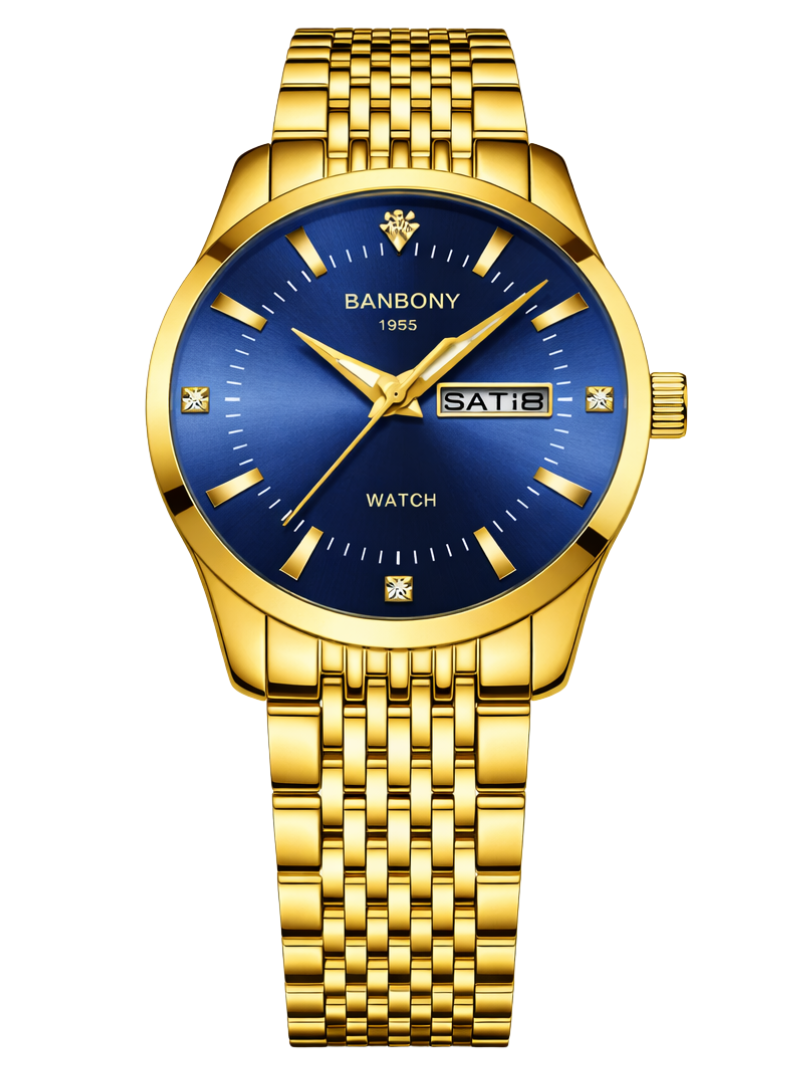Reloj Banbony Azul Dorado