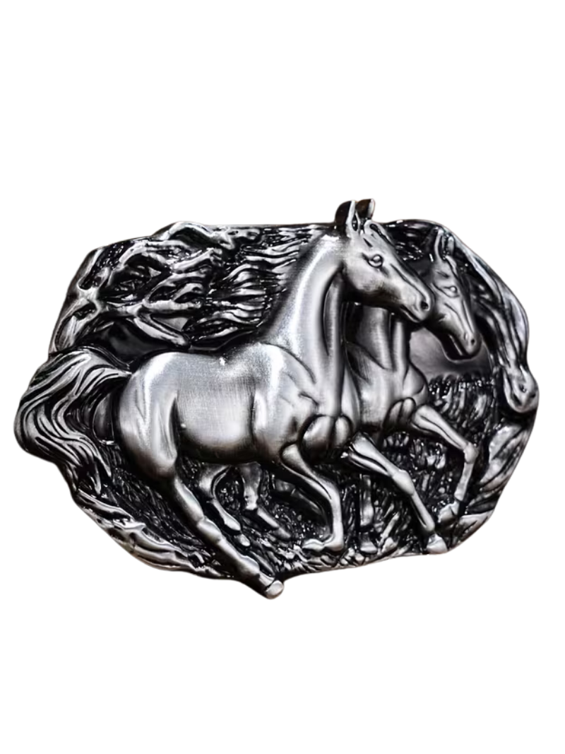 Hebilla Caballos Plata