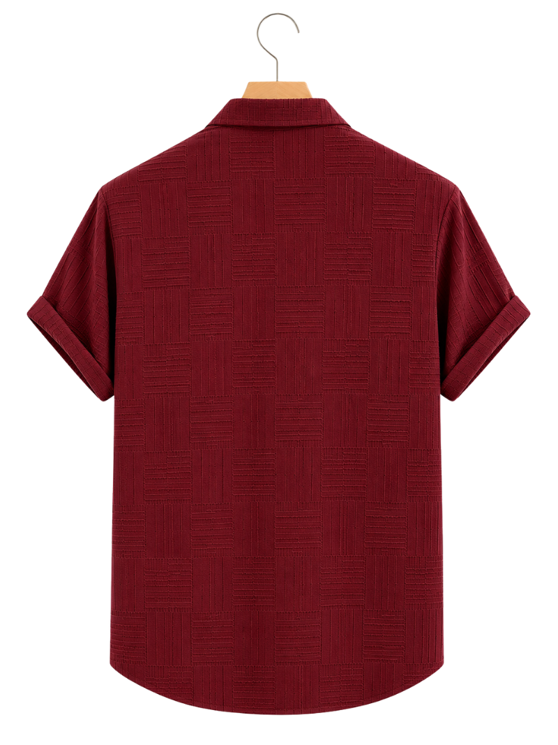 Camisa Crossed Down Borgoña