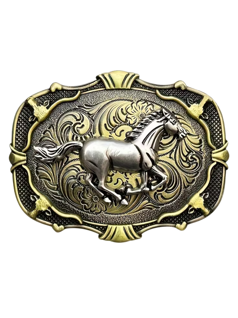 Hebilla Silver Horse Gold