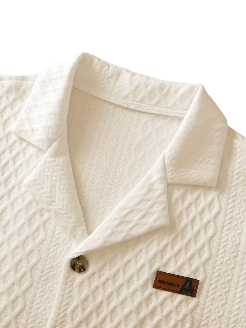 Camisa Jacquard Beige