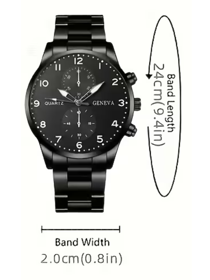 Reloj Geneva Quartz Negro